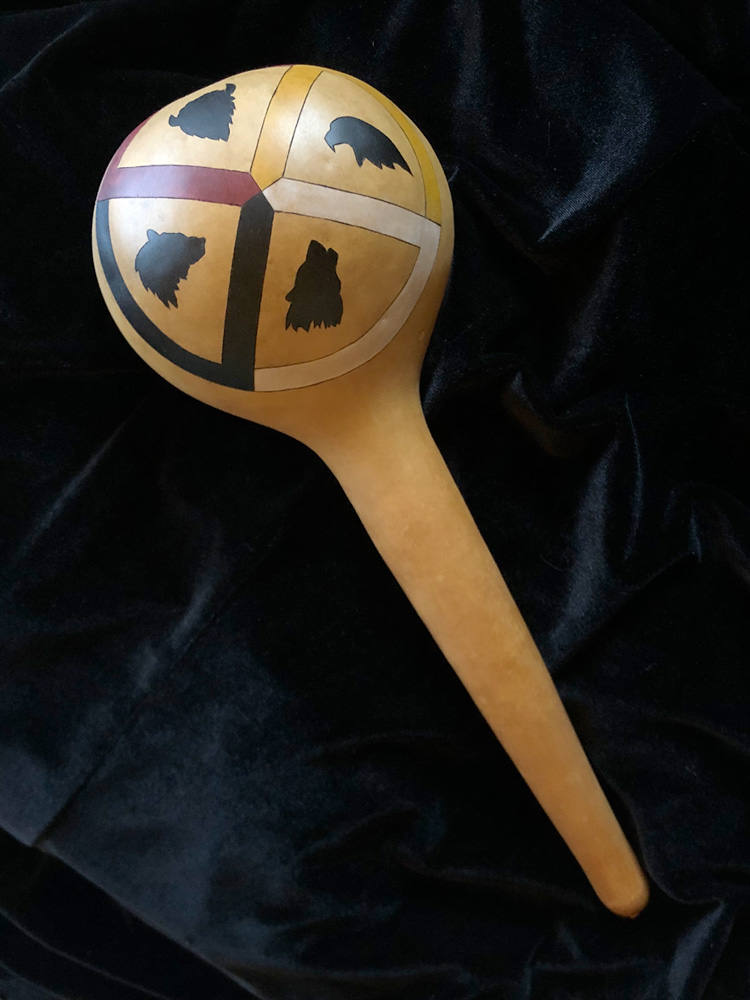 Indian-style gourd rattle