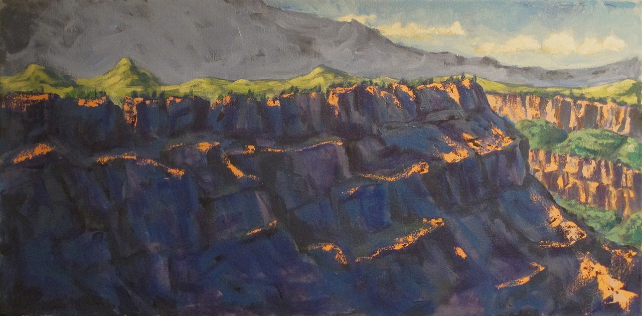painting of the Rio Grande Gorge