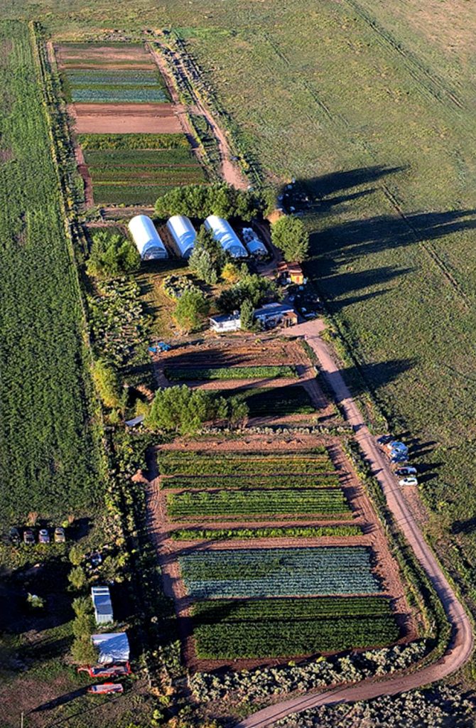 Drone view of Cerro Vista Farm